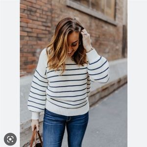 NWT Alex Mill Button back crewneck sweater L